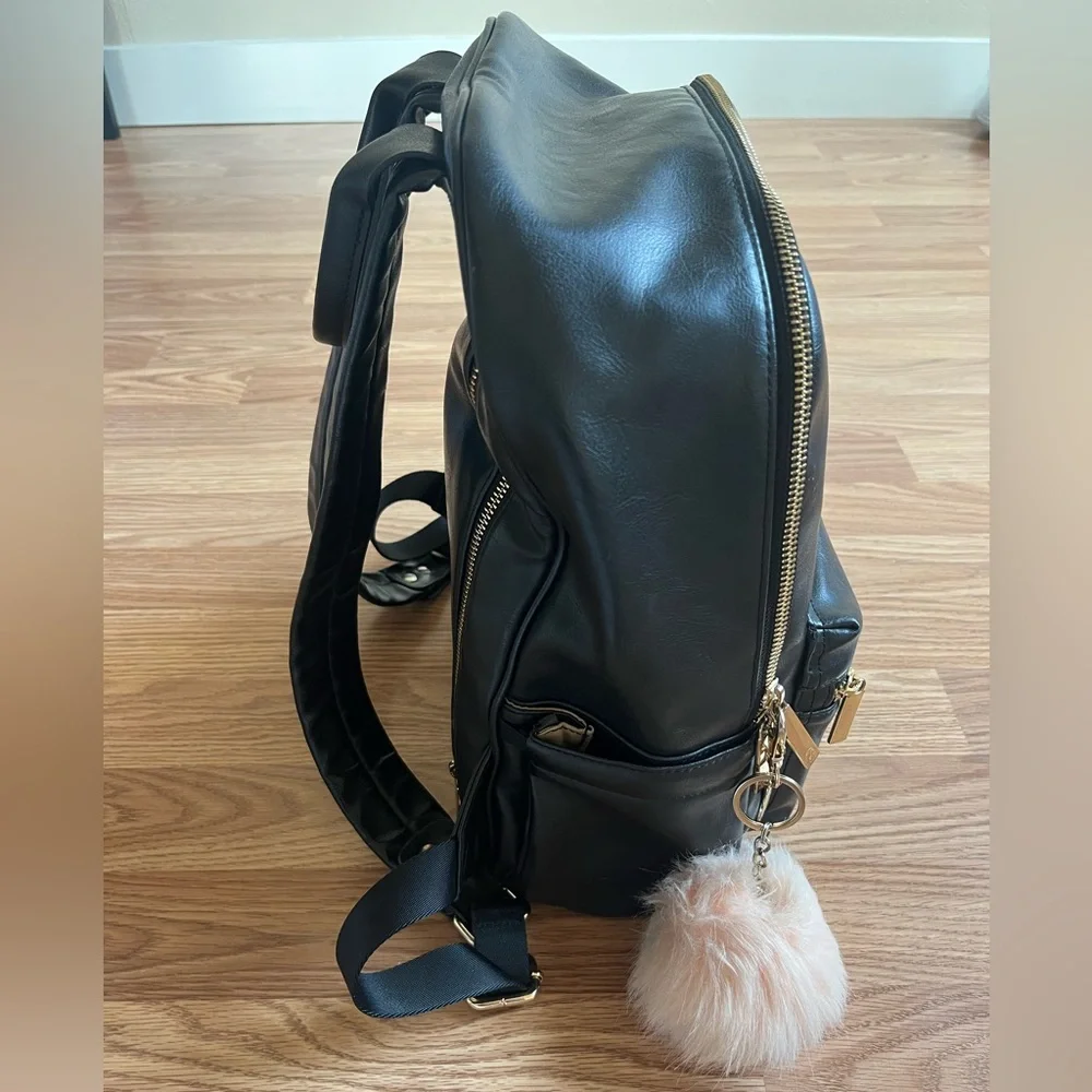 Black Diaper Bag w/ Gold Zippers